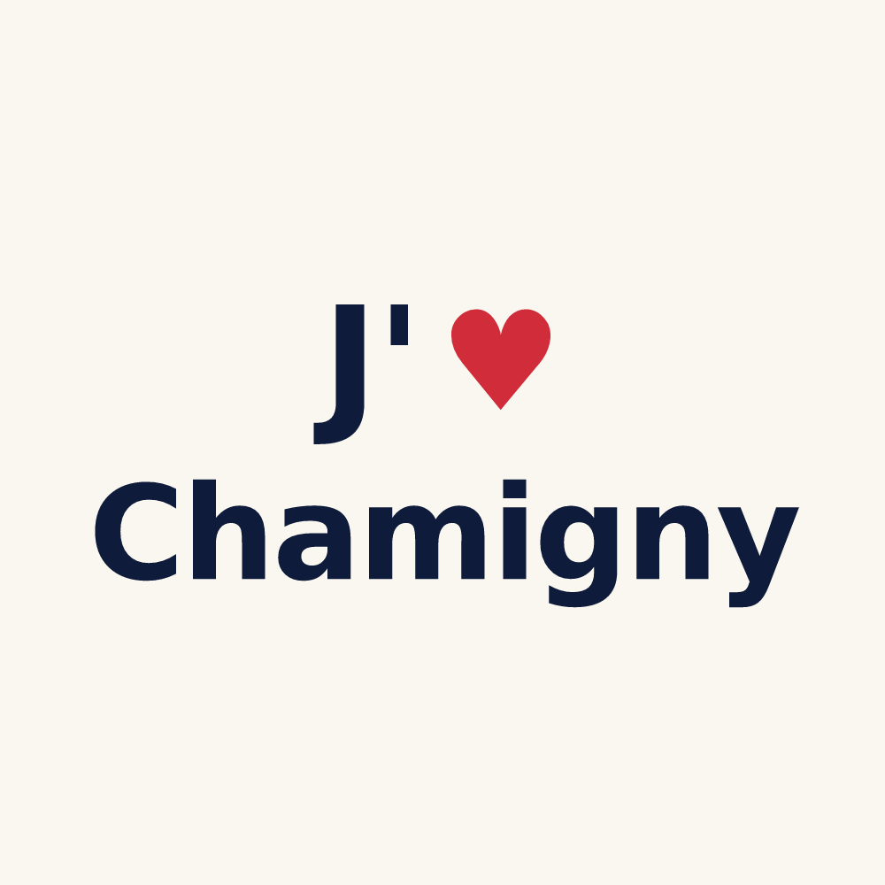 Tasse personnalisée Chamigny — design J'aime Chamigny