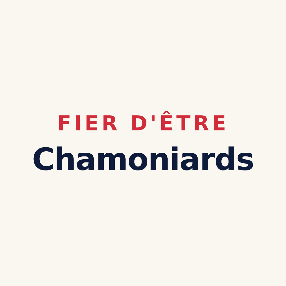 Tasse « Fier d'être Chamoniards » — design pour Chamonix-Mont-Blanc