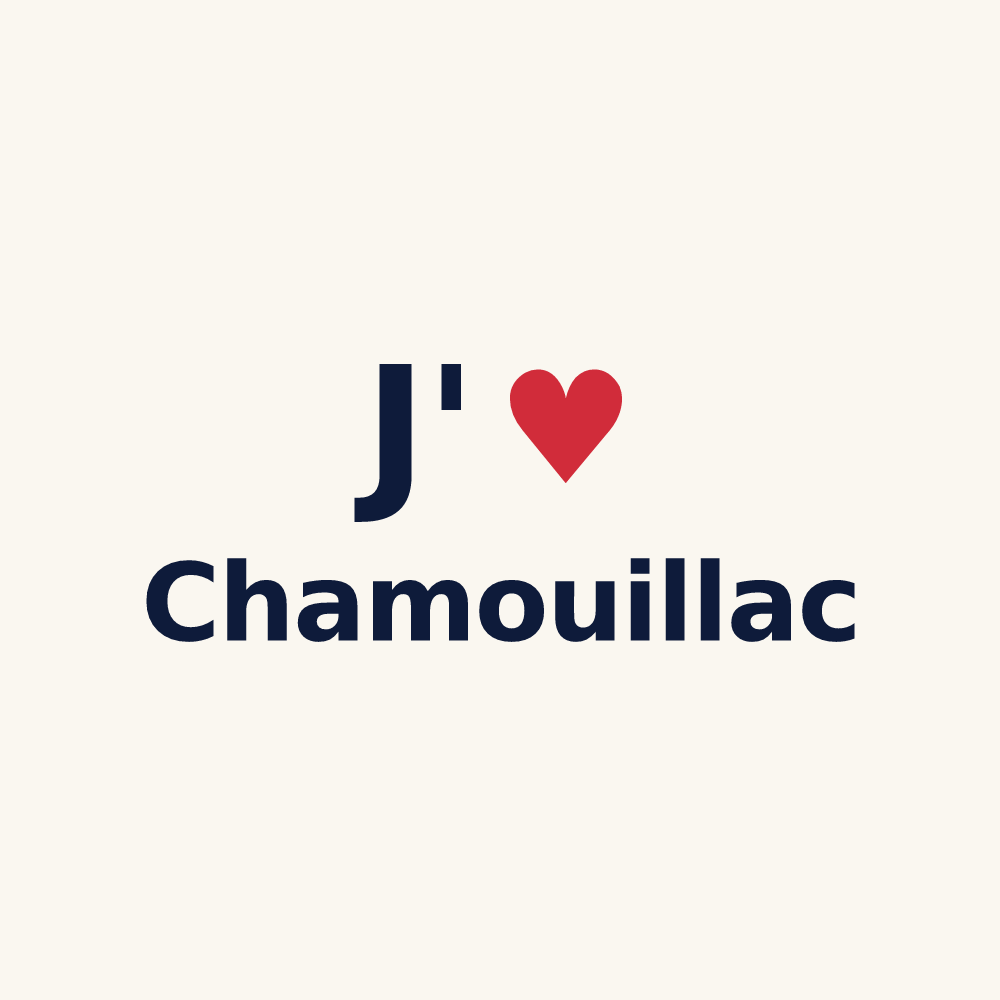Tasse personnalisée Chamouillac — design J'aime Chamouillac
