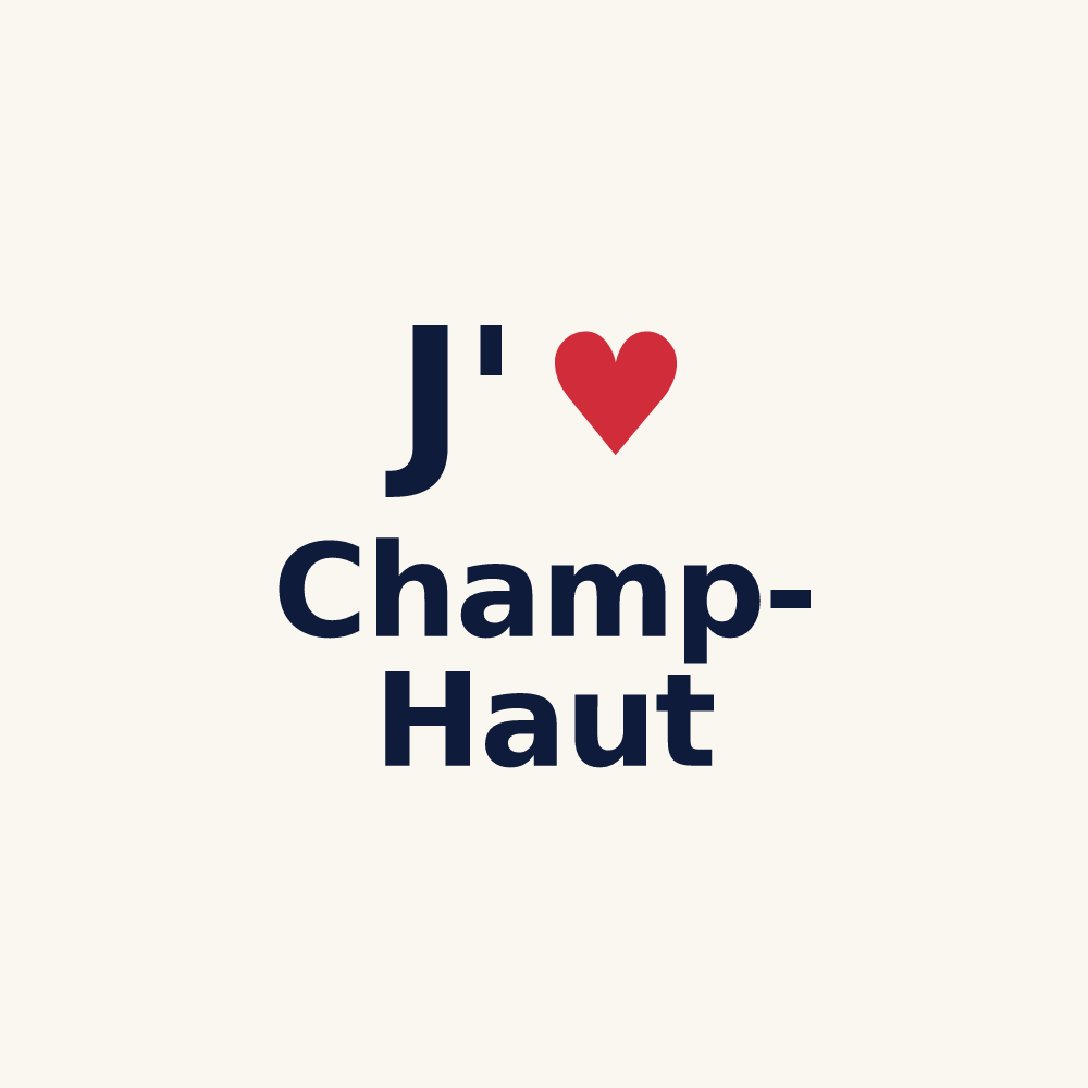 Tasse personnalisée Champ-Haut — design J'aime Champ-Haut