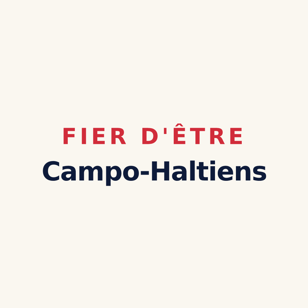Tasse « Fier d'être Campo-Haltiens » — design pour Champ-Haut