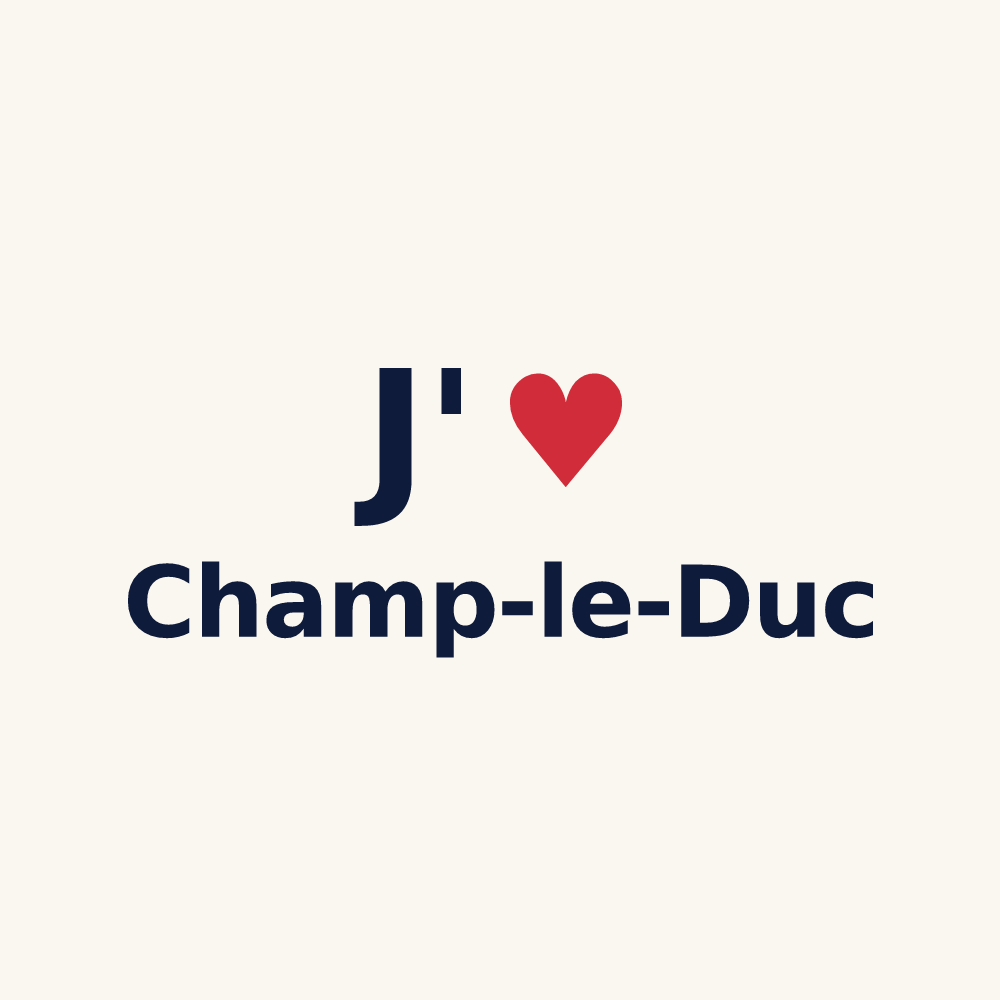 Tasse personnalisée Champ-le-Duc — design J'aime Champ-le-Duc