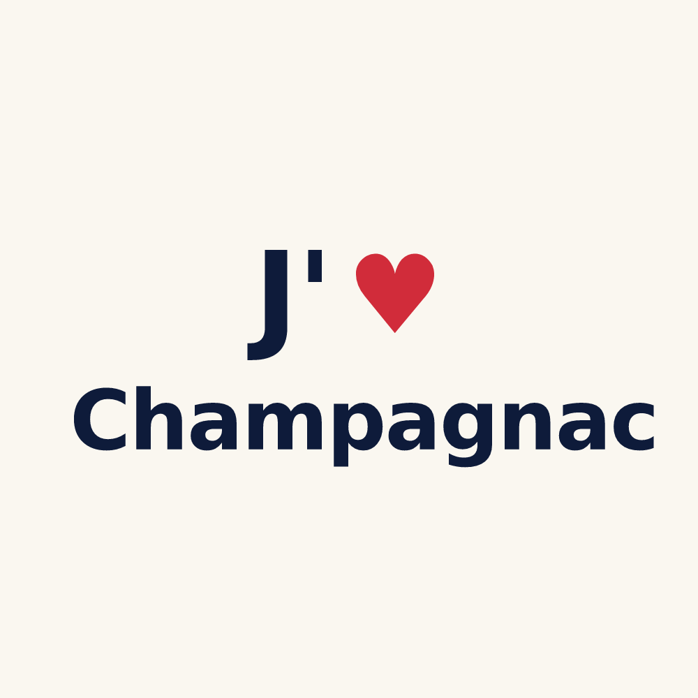 Tasse personnalisée Champagnac — design J'aime Champagnac