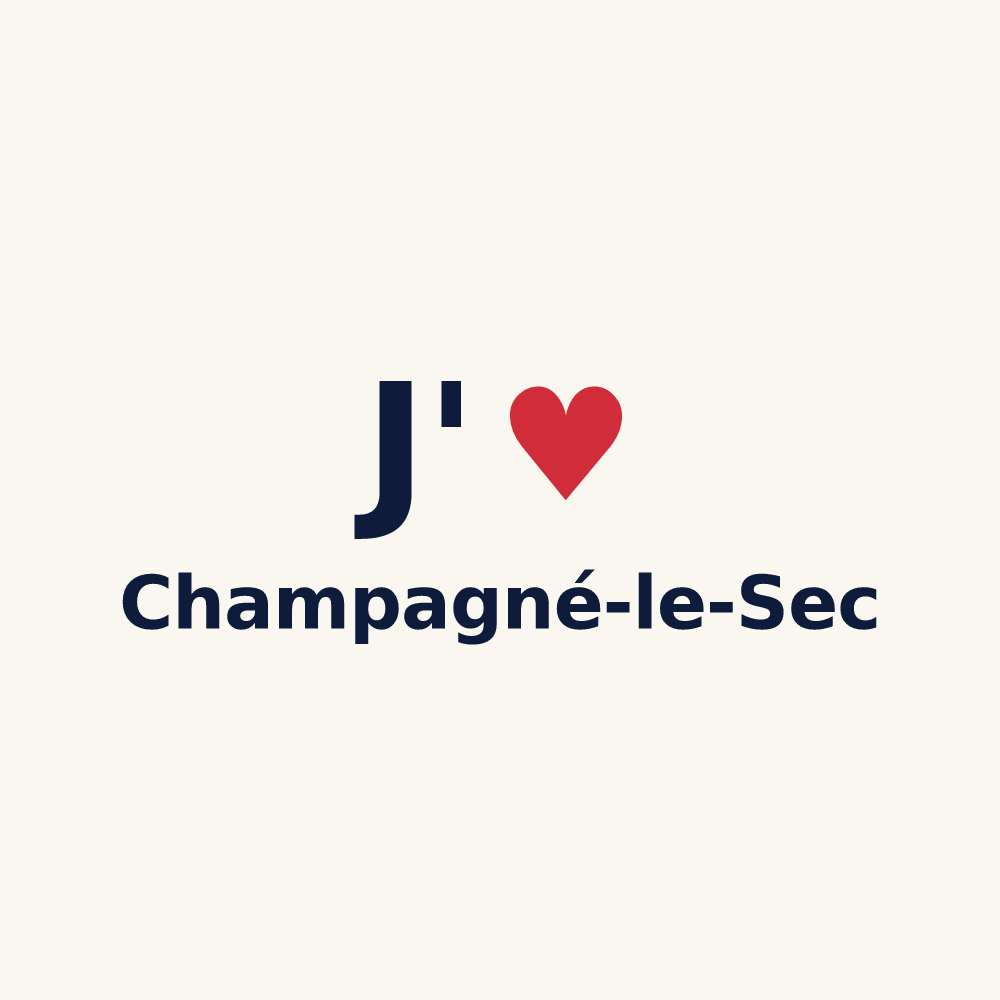 Tasse personnalisée Champagné-le-Sec — design J'aime Champagné-le-Sec