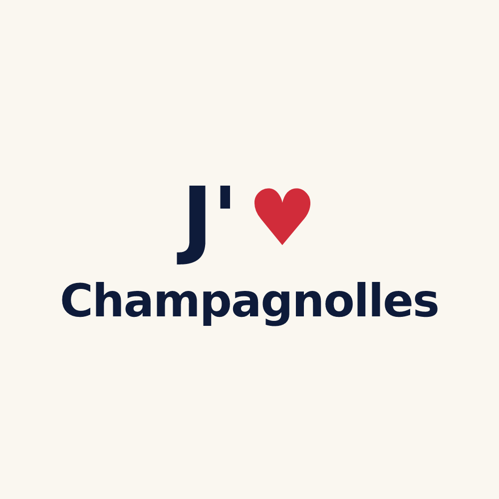 Tasse personnalisée Champagnolles — design J'aime Champagnolles