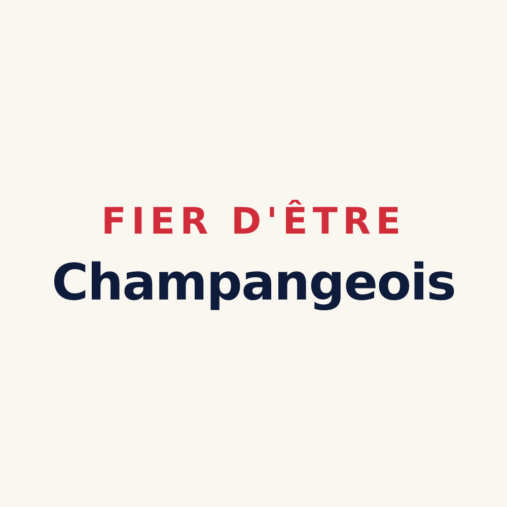 Tasse « Fier d'être Champangeois » — design pour Champanges