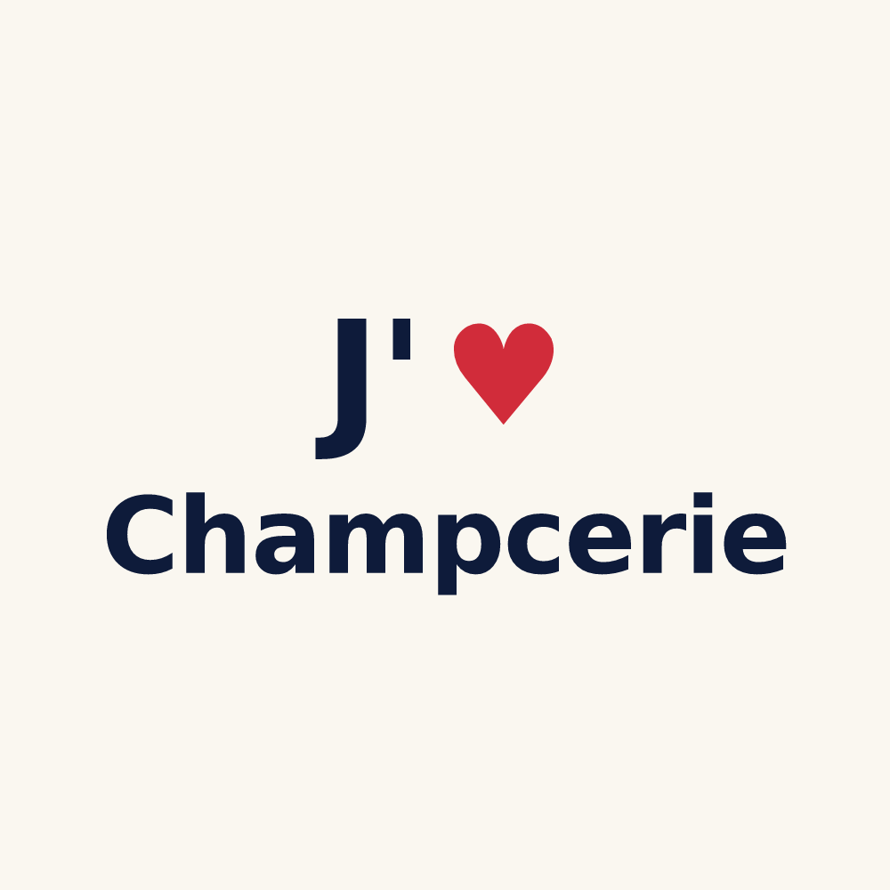 Tasse personnalisée Champcerie — design J'aime Champcerie