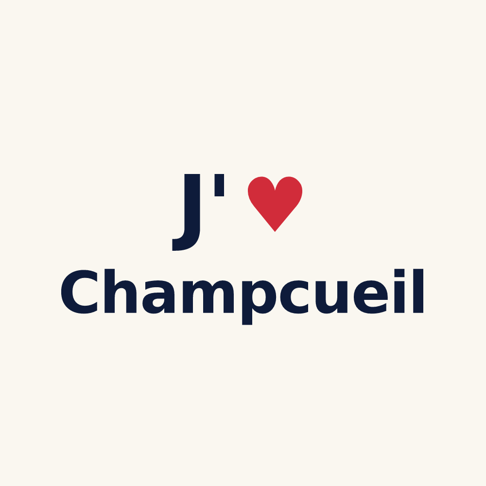 Tasse personnalisée Champcueil — design J'aime Champcueil