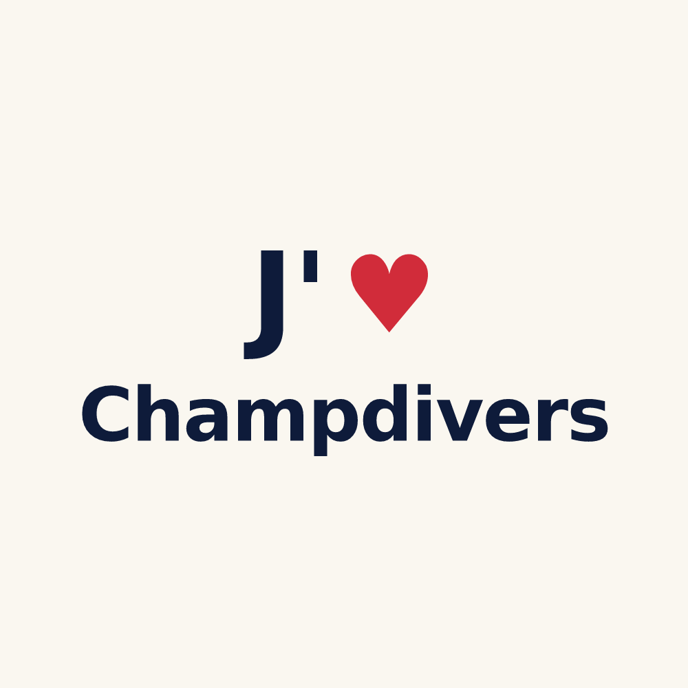 Tasse personnalisée Champdivers — design J'aime Champdivers