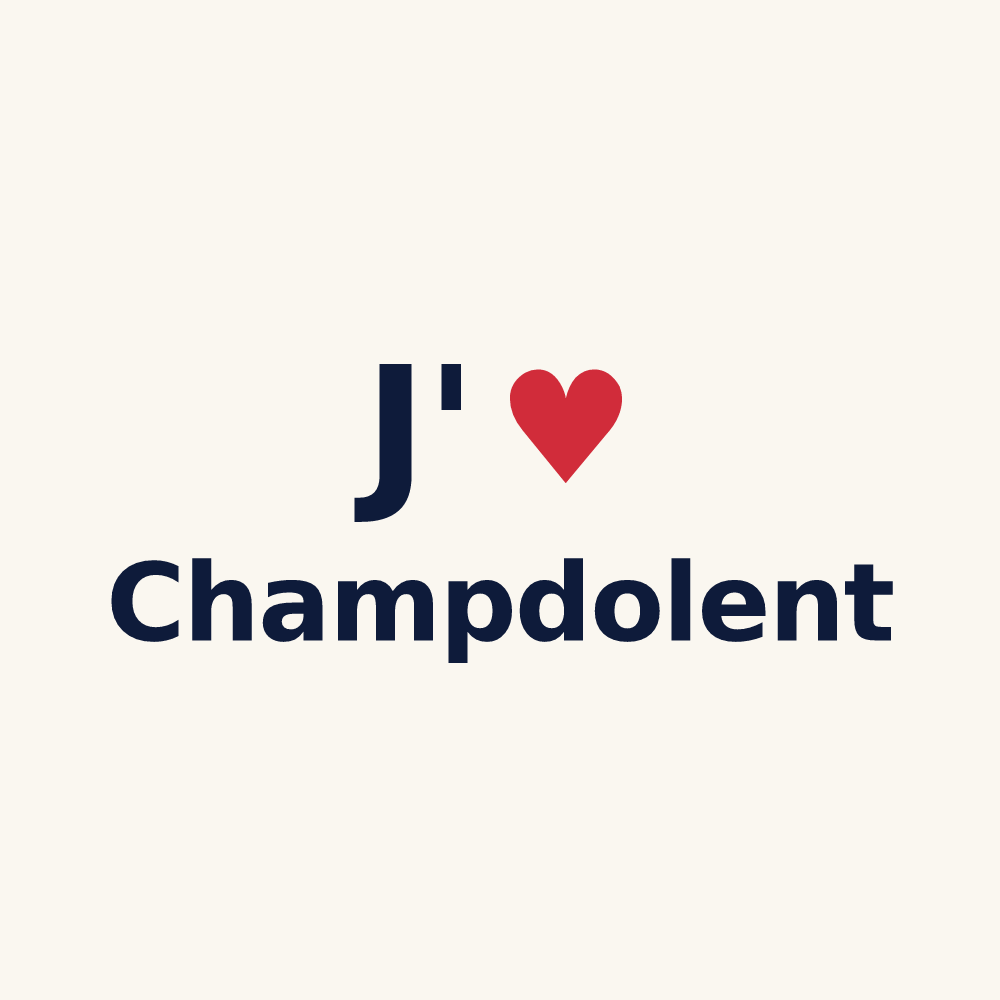 Tasse personnalisée Champdolent — design J'aime Champdolent