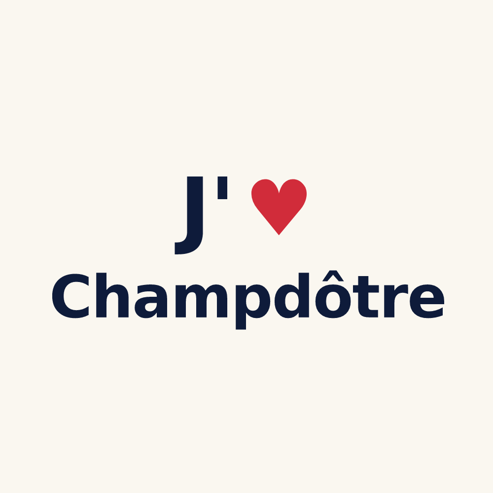 Tasse personnalisée Champdôtre — design J'aime Champdôtre