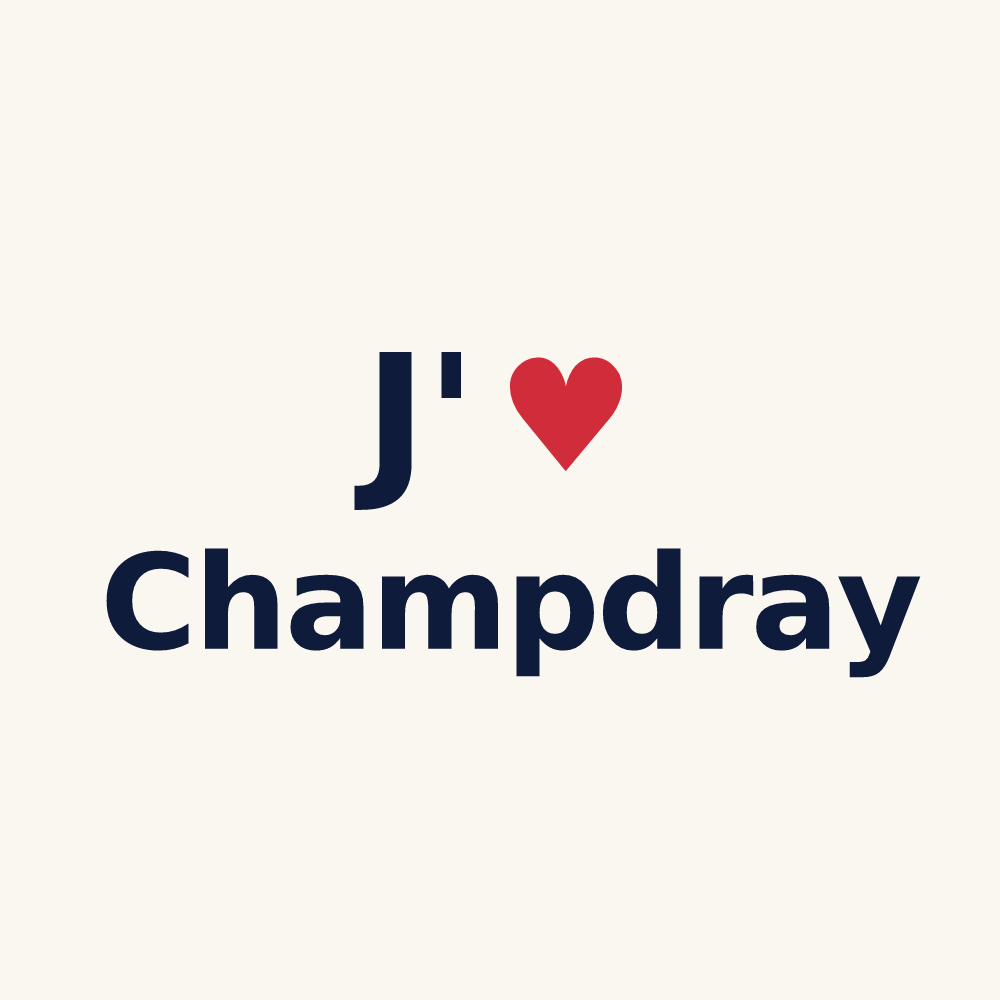 Tasse personnalisée Champdray — design J'aime Champdray