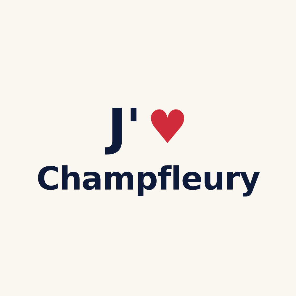 Tasse personnalisée Champfleury — design J'aime Champfleury