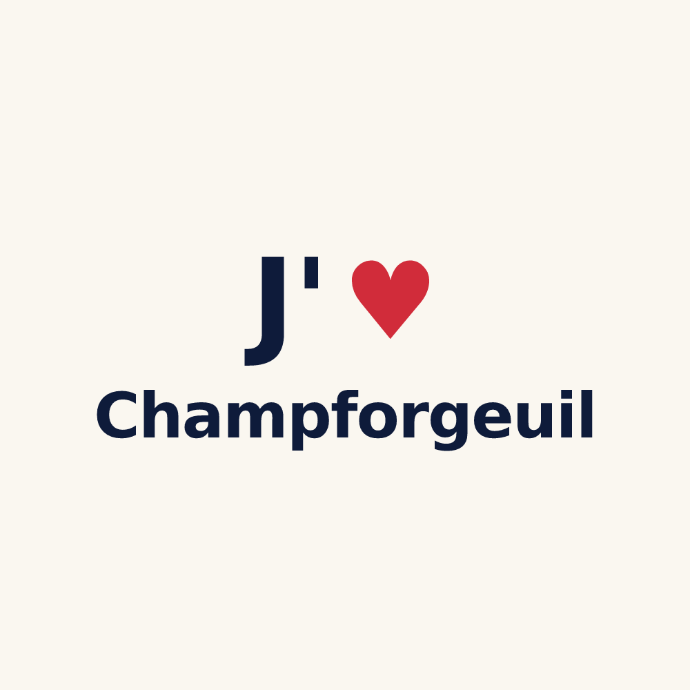 Tasse personnalisée Champforgeuil — design J'aime Champforgeuil