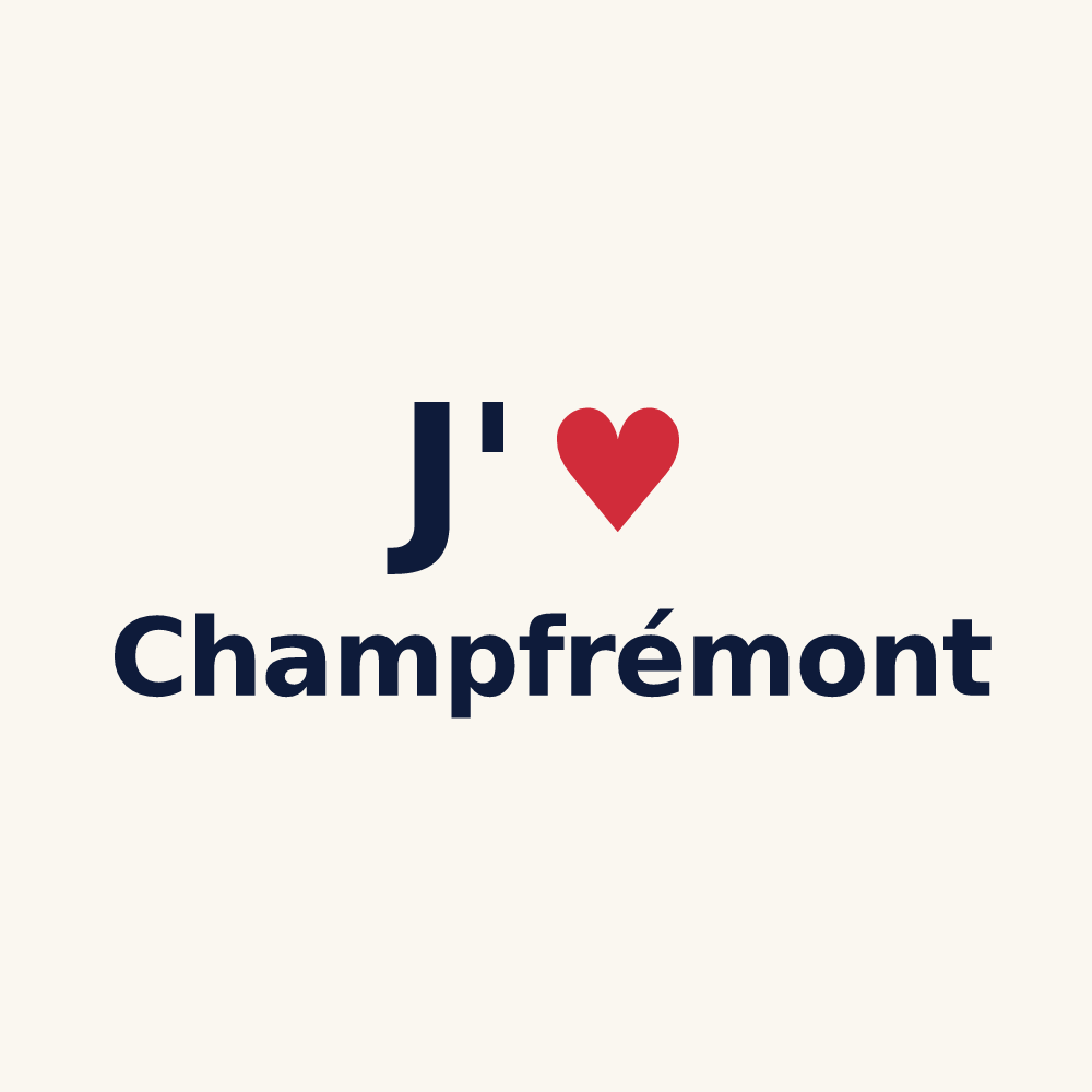 Tasse personnalisée Champfrémont — design J'aime Champfrémont