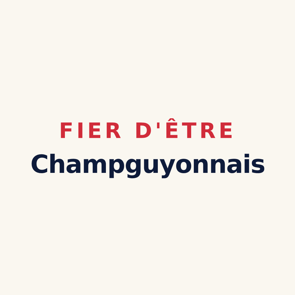 Tasse « Fier d'être Champguyonnais » — design pour Champguyon