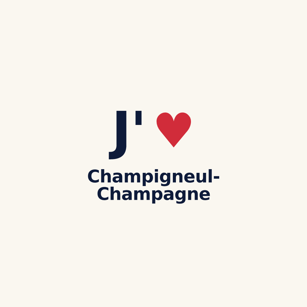Tasse personnalisée Champigneul-Champagne — design J'aime Champigneul-Champagne