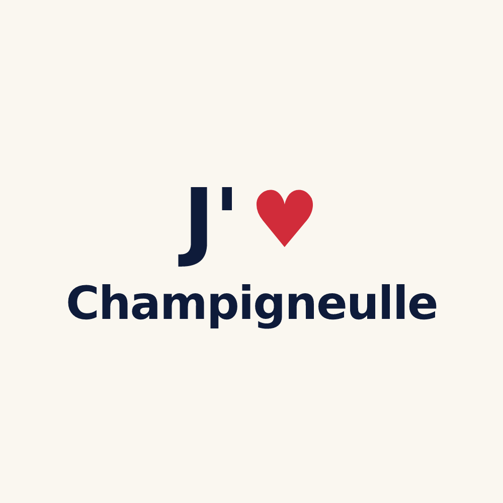Tasse personnalisée Champigneulle — design J'aime Champigneulle