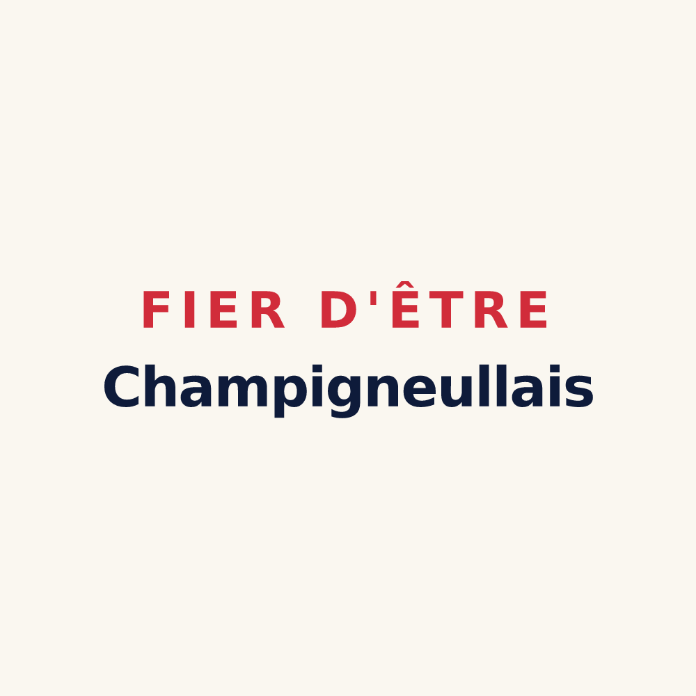 Tasse « Fier d'être Champigneullais » — design pour Champigneulles