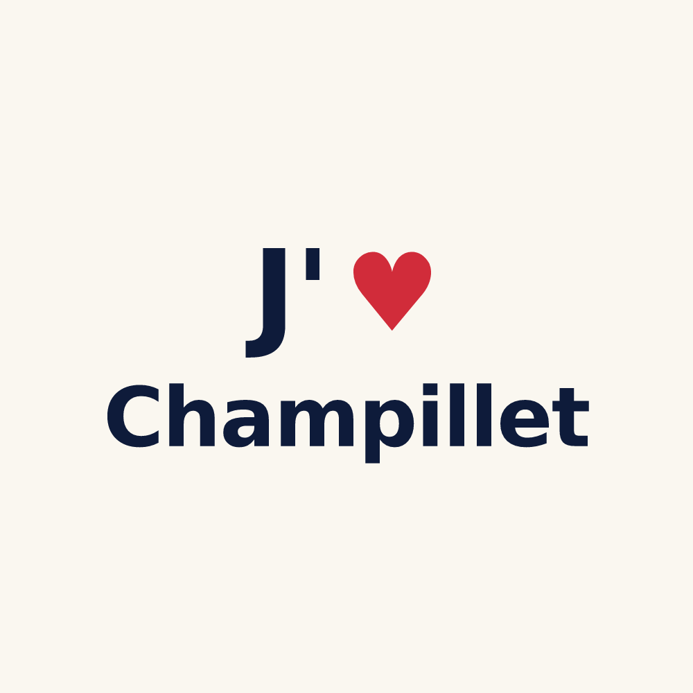 Tasse personnalisée Champillet — design J'aime Champillet