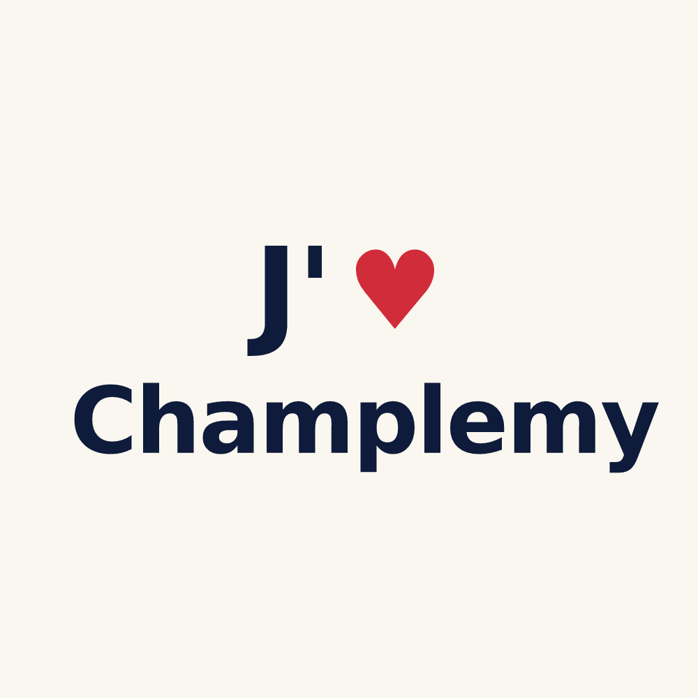 Tasse personnalisée Champlemy — design « J'aime Champlemy » imprimé sur la tasse