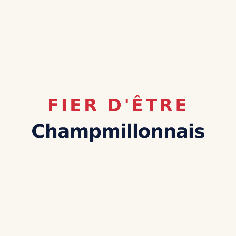 Tasse « Fier d'être Champmillonnais » — design pour Champmillon