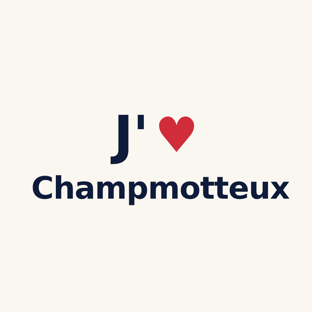 Tasse personnalisée Champmotteux — design J'aime Champmotteux