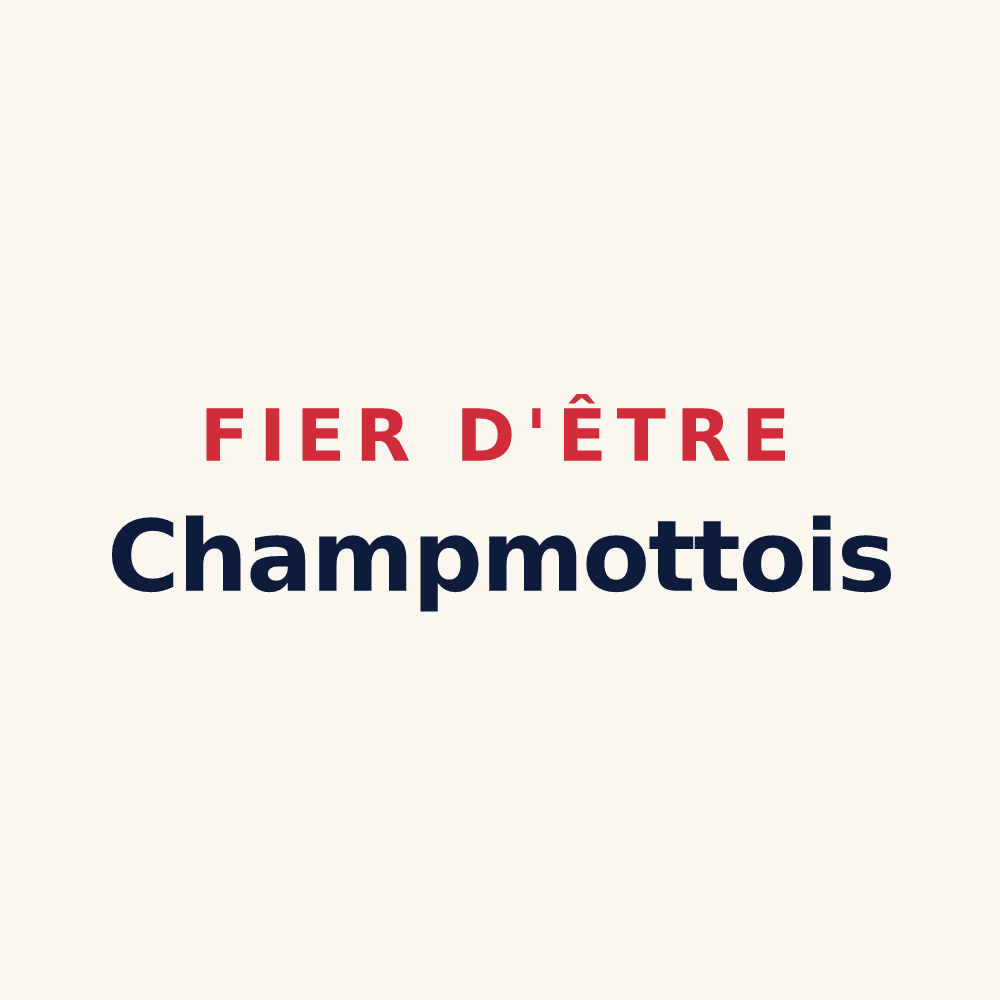 Tasse « Fier d'être Champmottois » — design pour Champmotteux