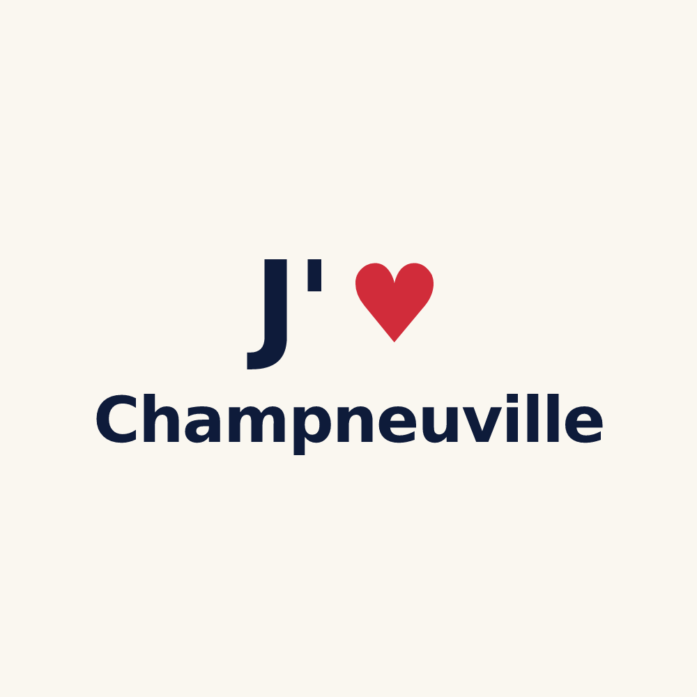 Tasse personnalisée Champneuville — design J'aime Champneuville