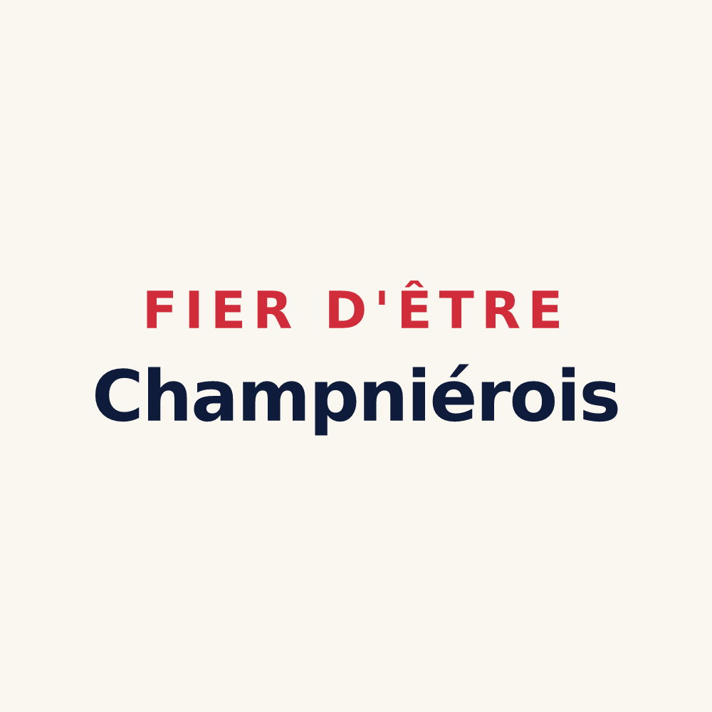 Tasse « Fier d'être Champniérois » — design pour Champniers-et-Reilhac