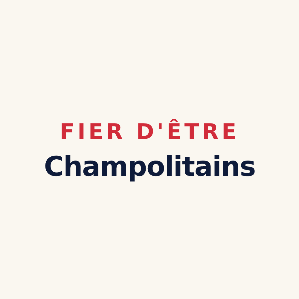 Tasse « Fier d'être Champolitains » — design pour Champoly
