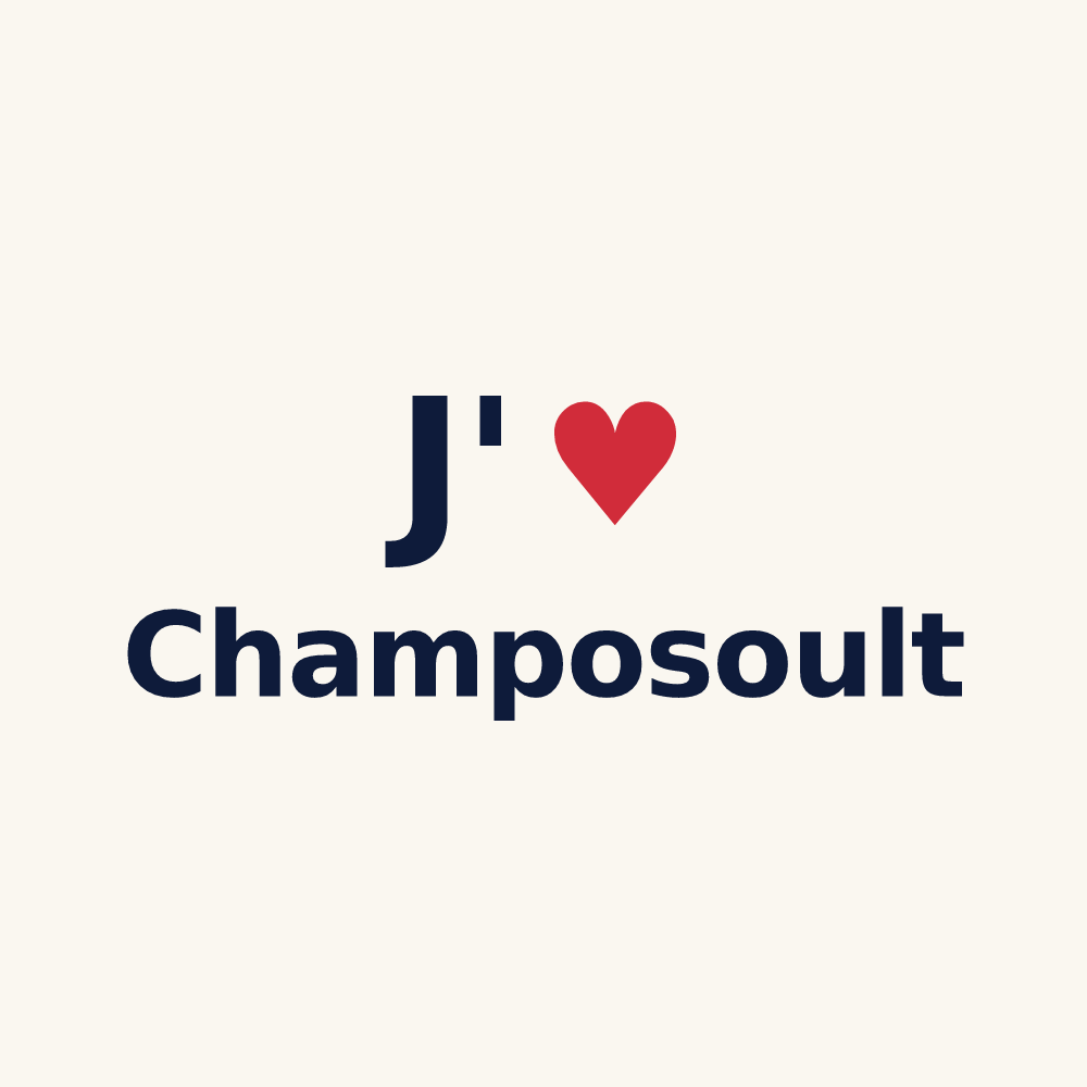 Tasse personnalisée Champosoult — design J'aime Champosoult