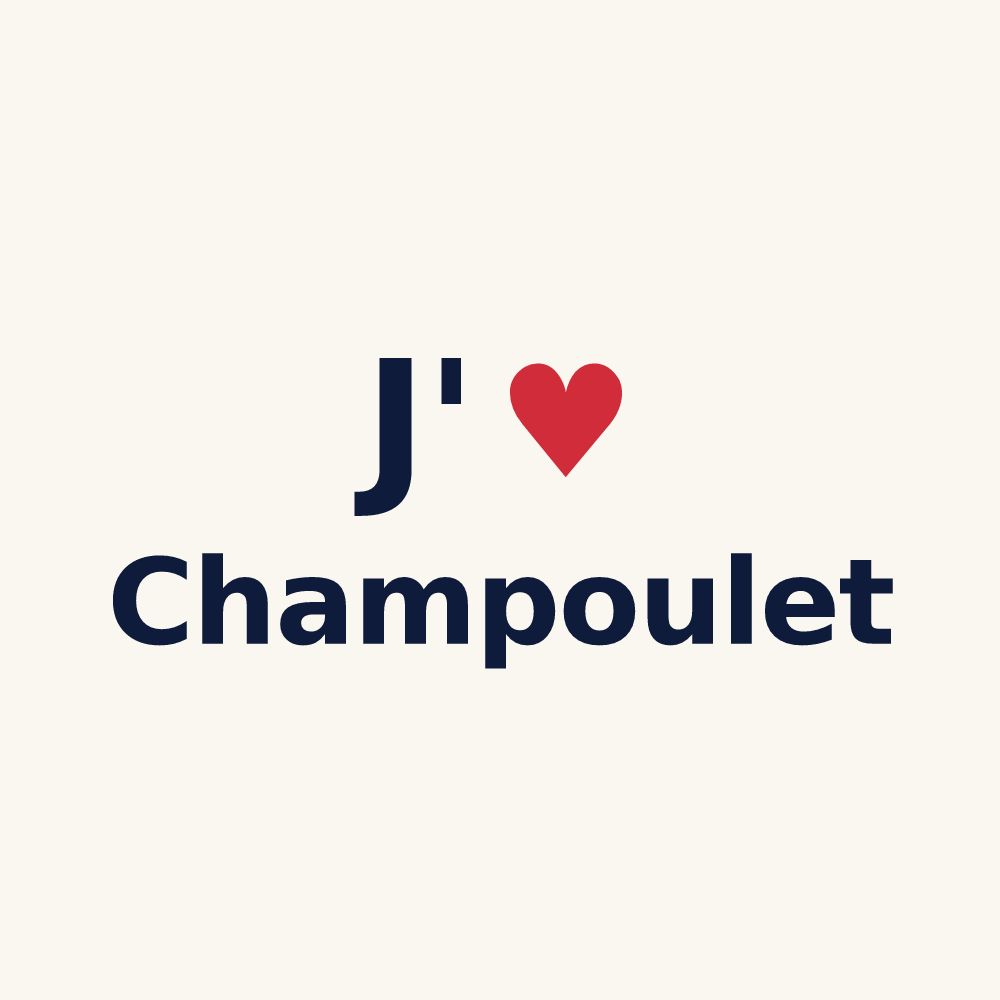Tasse personnalisée Champoulet — design J'aime Champoulet