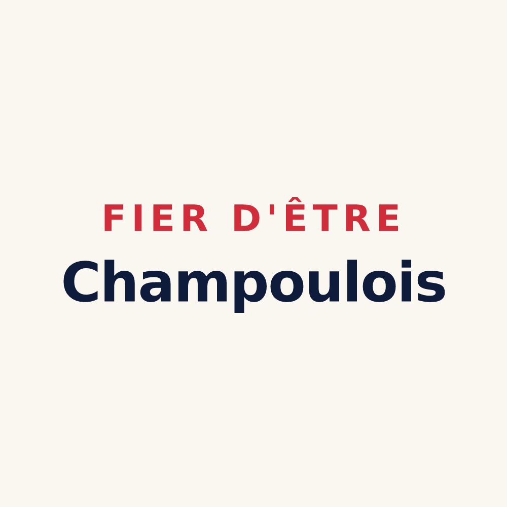 Tasse « Fier d'être Champoulois » — design pour Champoulet