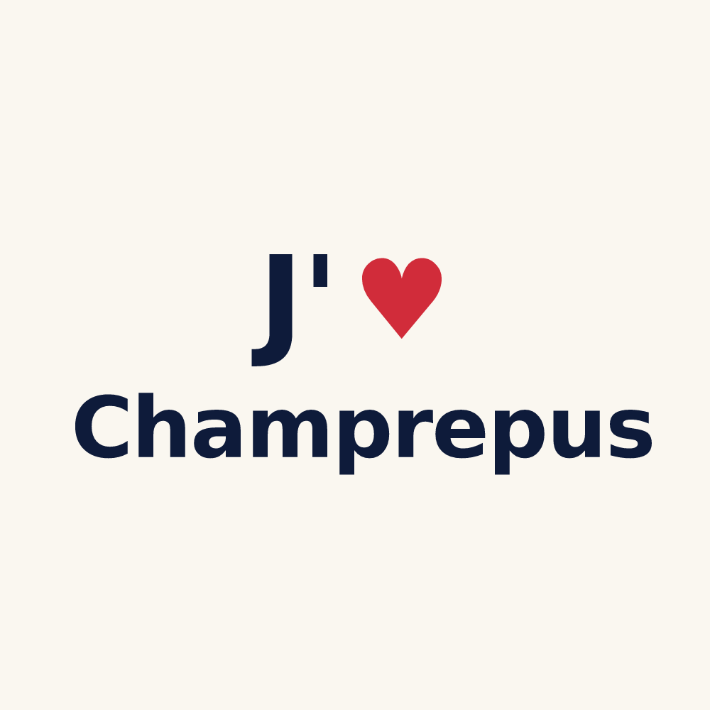 Tasse personnalisée Champrepus — design J'aime Champrepus