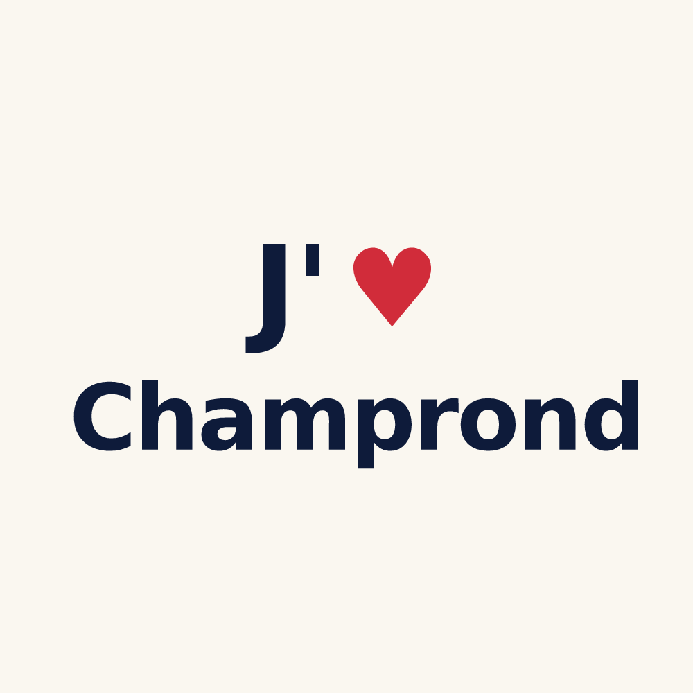 Tasse personnalisée Champrond — design J'aime Champrond