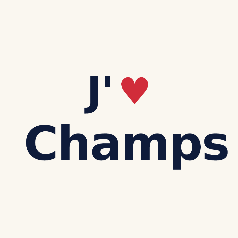 Tasse personnalisée Champs — design J'aime Champs