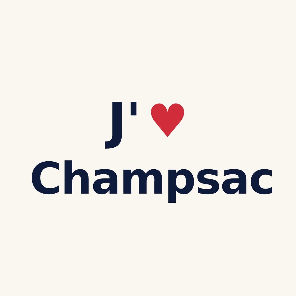 Tasse personnalisée Champsac — design J'aime Champsac