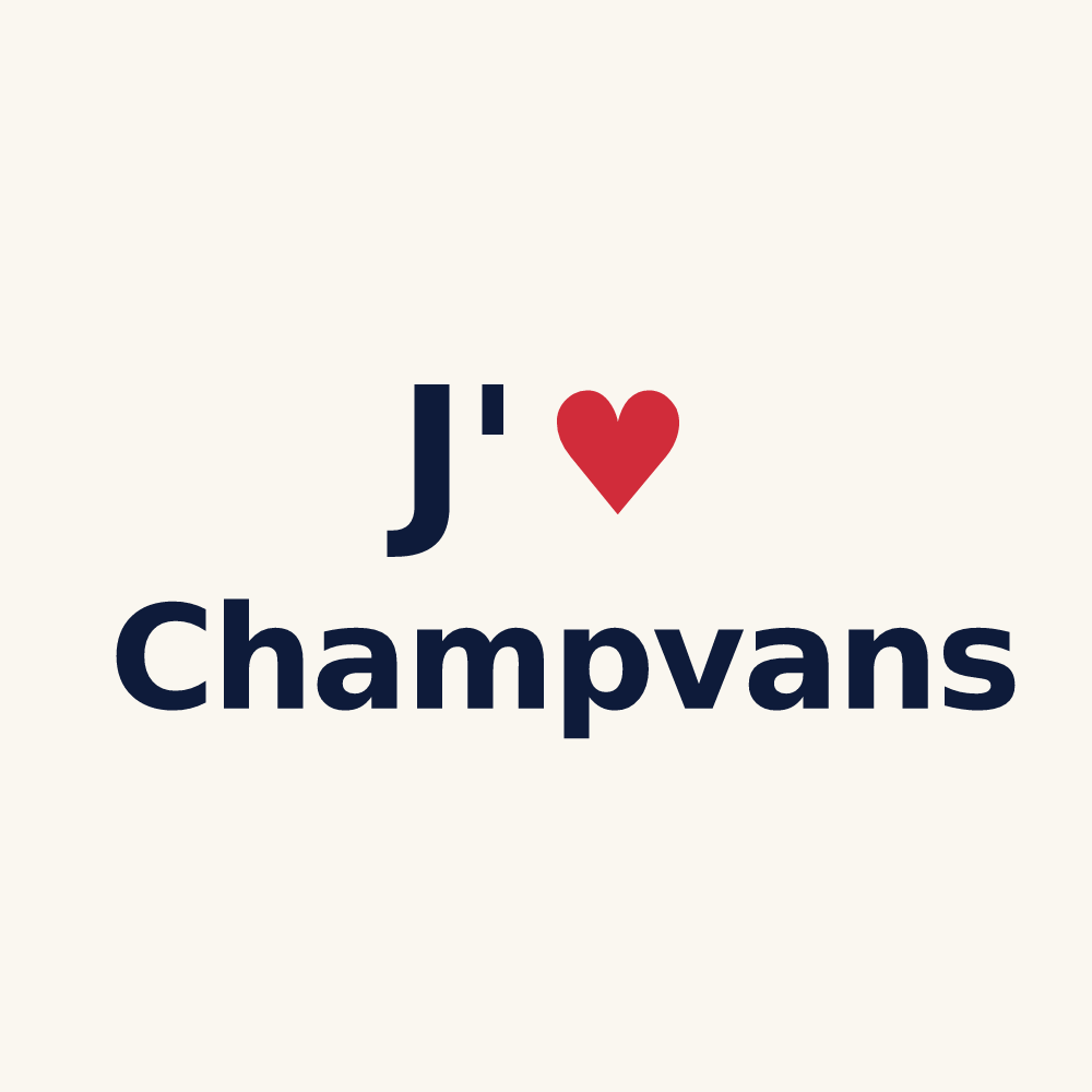 Tasse personnalisée Champvans — design J'aime Champvans