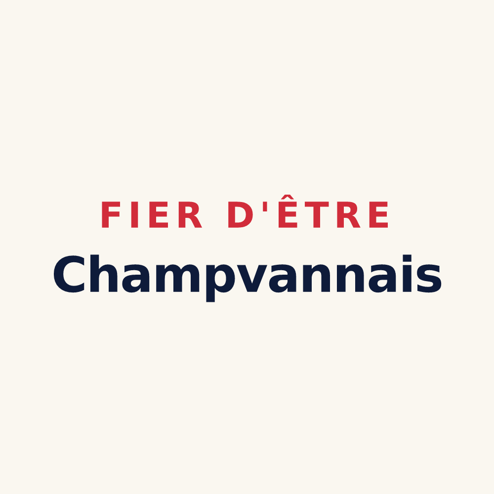 Tasse « Fier d'être Champvannais » — design pour Champvans