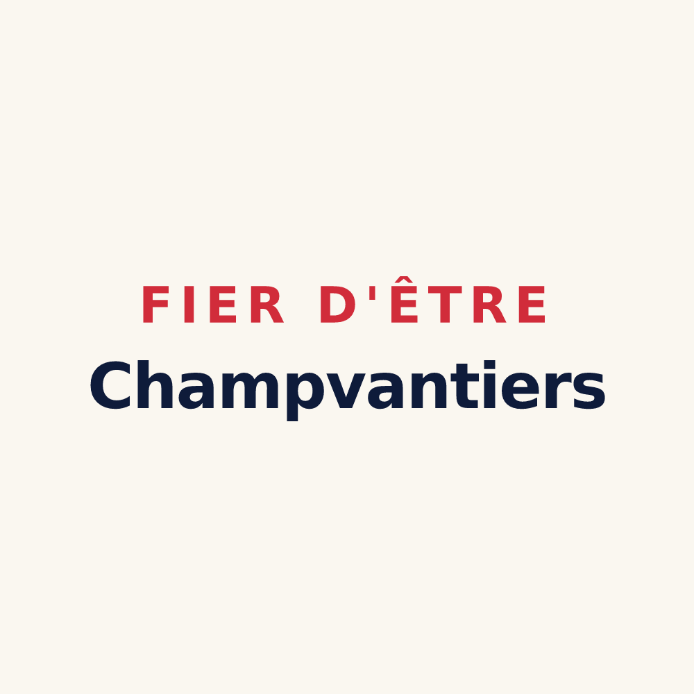 Tasse « Fier d'être Champvantiers » — design pour Champvans-les-Moulins
