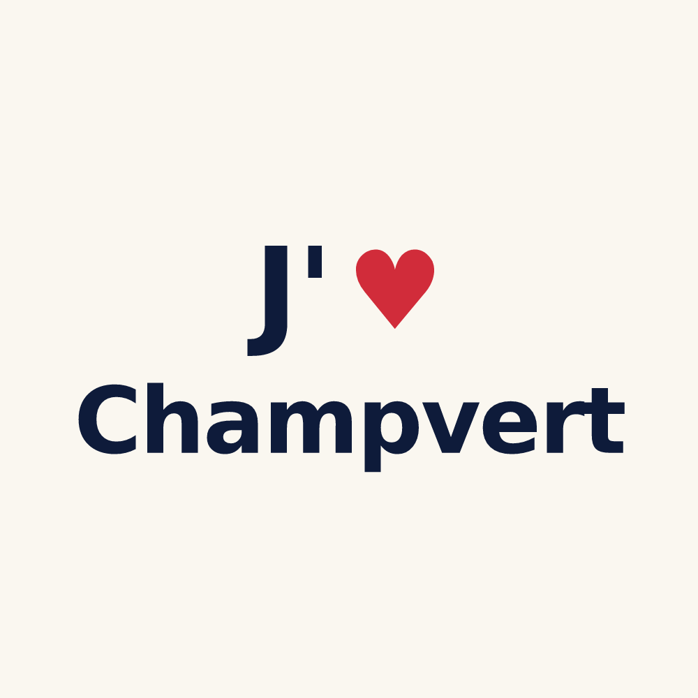 Tasse personnalisée Champvert — design J'aime Champvert