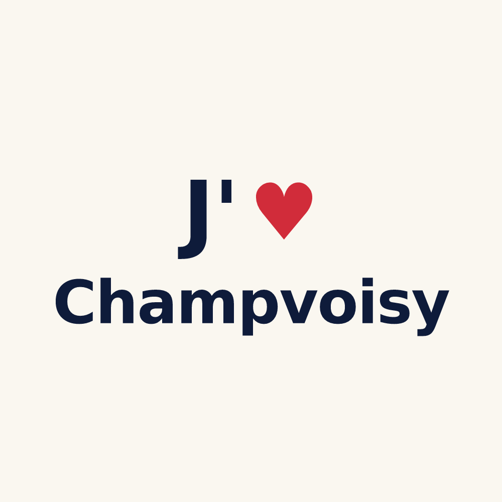 Tasse personnalisée Champvoisy — design J'aime Champvoisy