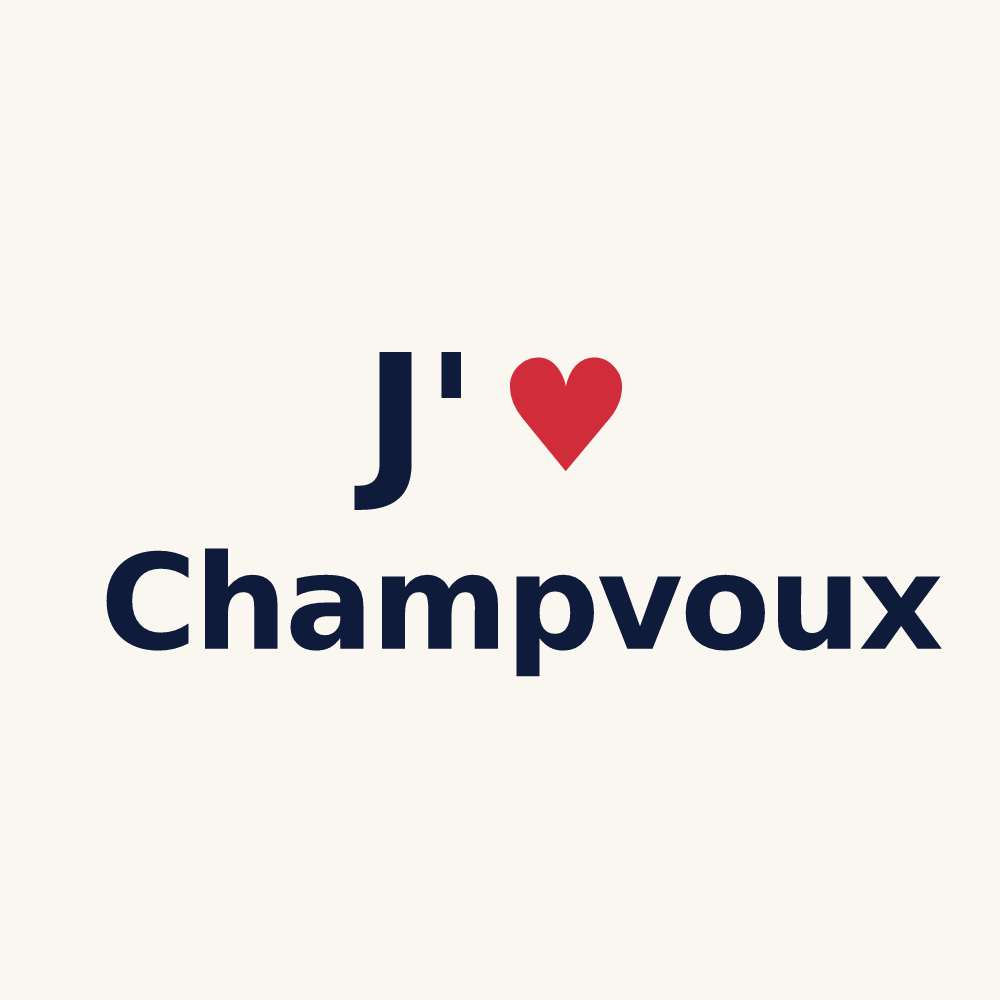Tasse personnalisée Champvoux — design J'aime Champvoux