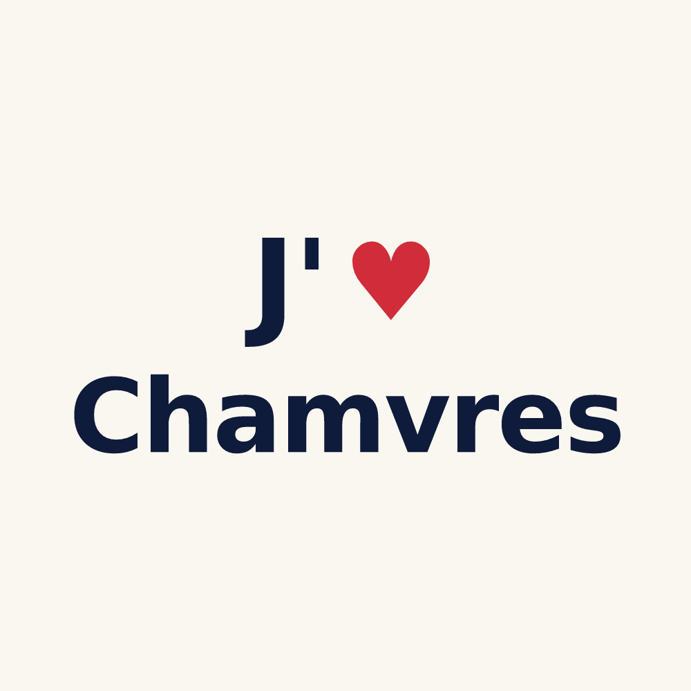 Tasse personnalisée Chamvres — design J'aime Chamvres