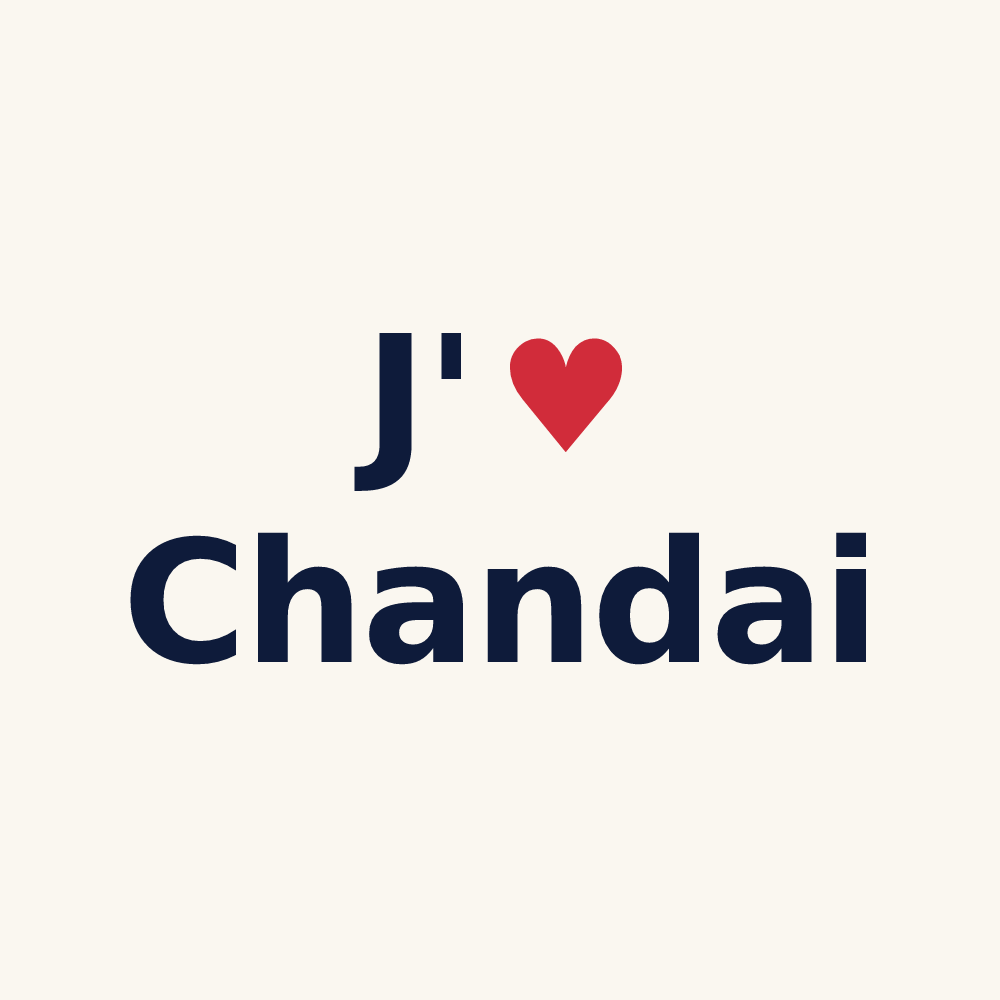 Tasse personnalisée Chandai — design J'aime Chandai