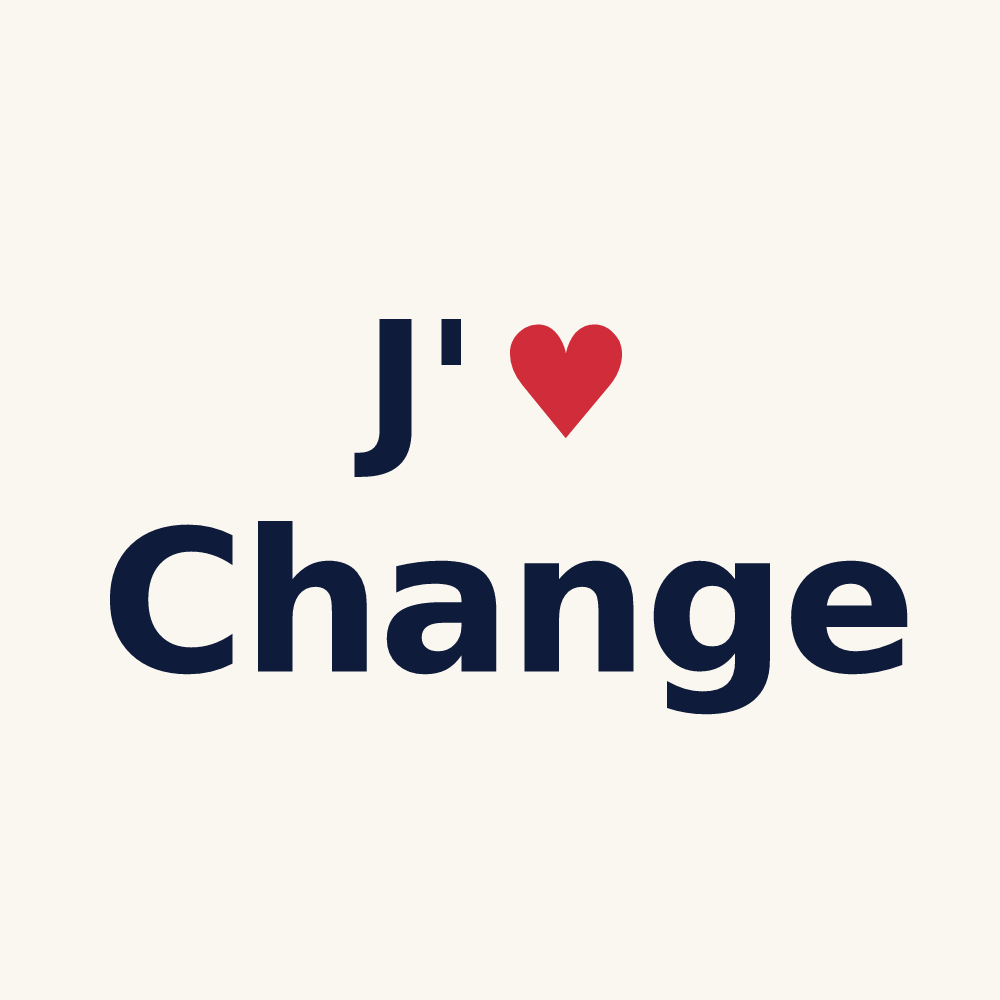 Tasse personnalisée Change — design J'aime Change