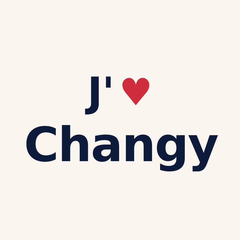 Tasse personnalisée Changy — design J'aime Changy