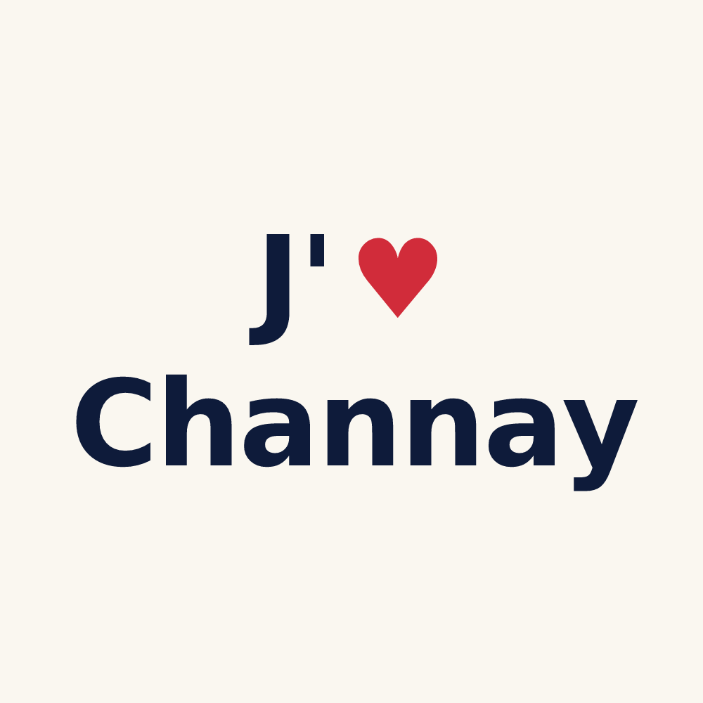 Tasse personnalisée Channay — design J'aime Channay