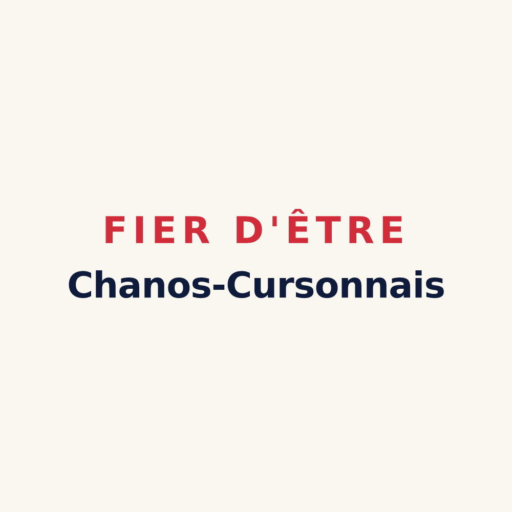 Tasse « Fier d'être Chanos-Cursonnais » — design pour Chanos-Curson